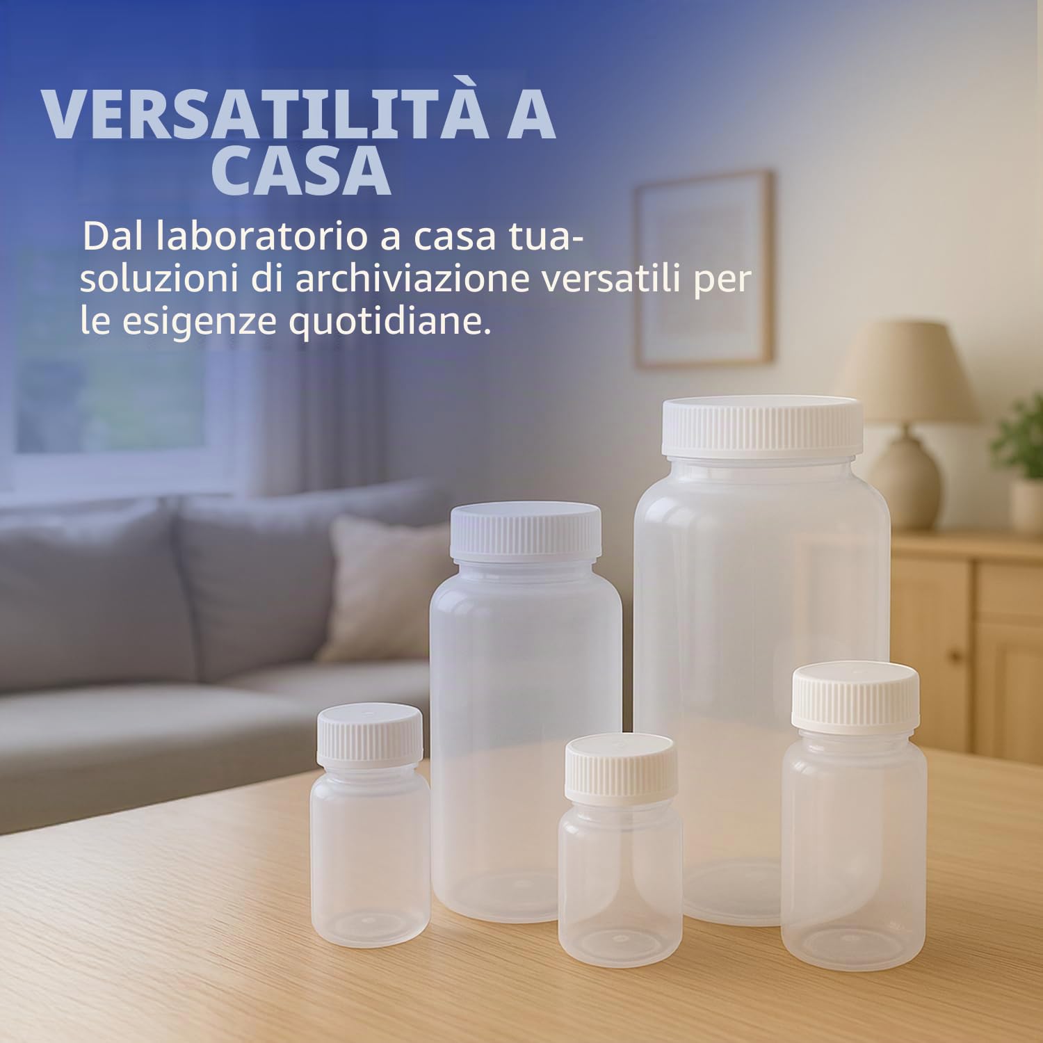 United Scientific 33309 - Flaconi per reagenti a bocca larga, in polipropilene, capacità 500 ml, confezione da 12