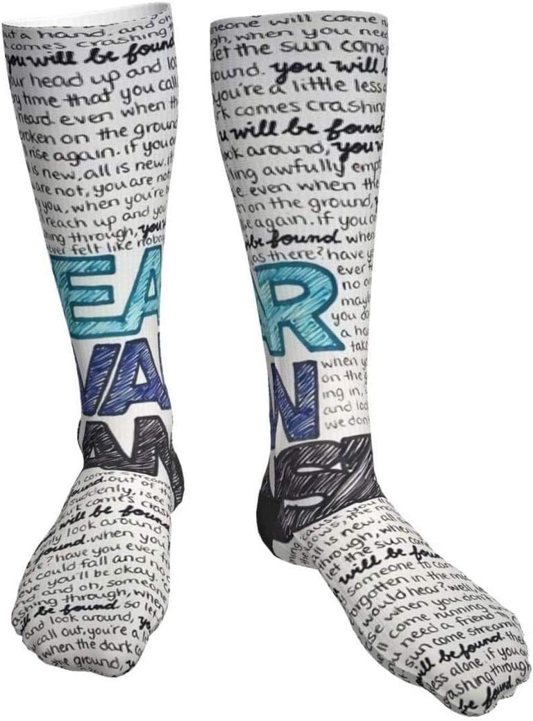 Dear Evan Hansen Have You Ever Felt Compression Socks Unisex Printed Socks Crazy Patterned Fun Long Cotton Socks Over The Calf Tube