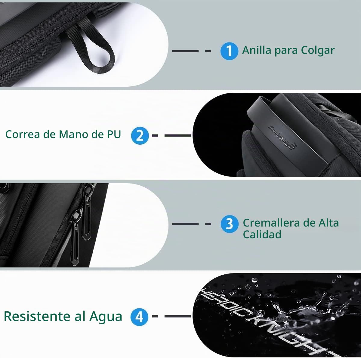 Mochila Expandible para Laptop 15.6'' con Puerto USB, Impermeable, Ligera y Antirrobo, de 18 a 25 L, Ideal para Oficina, Viajes y Escuela, para Hombres y Mujeres - Negro
