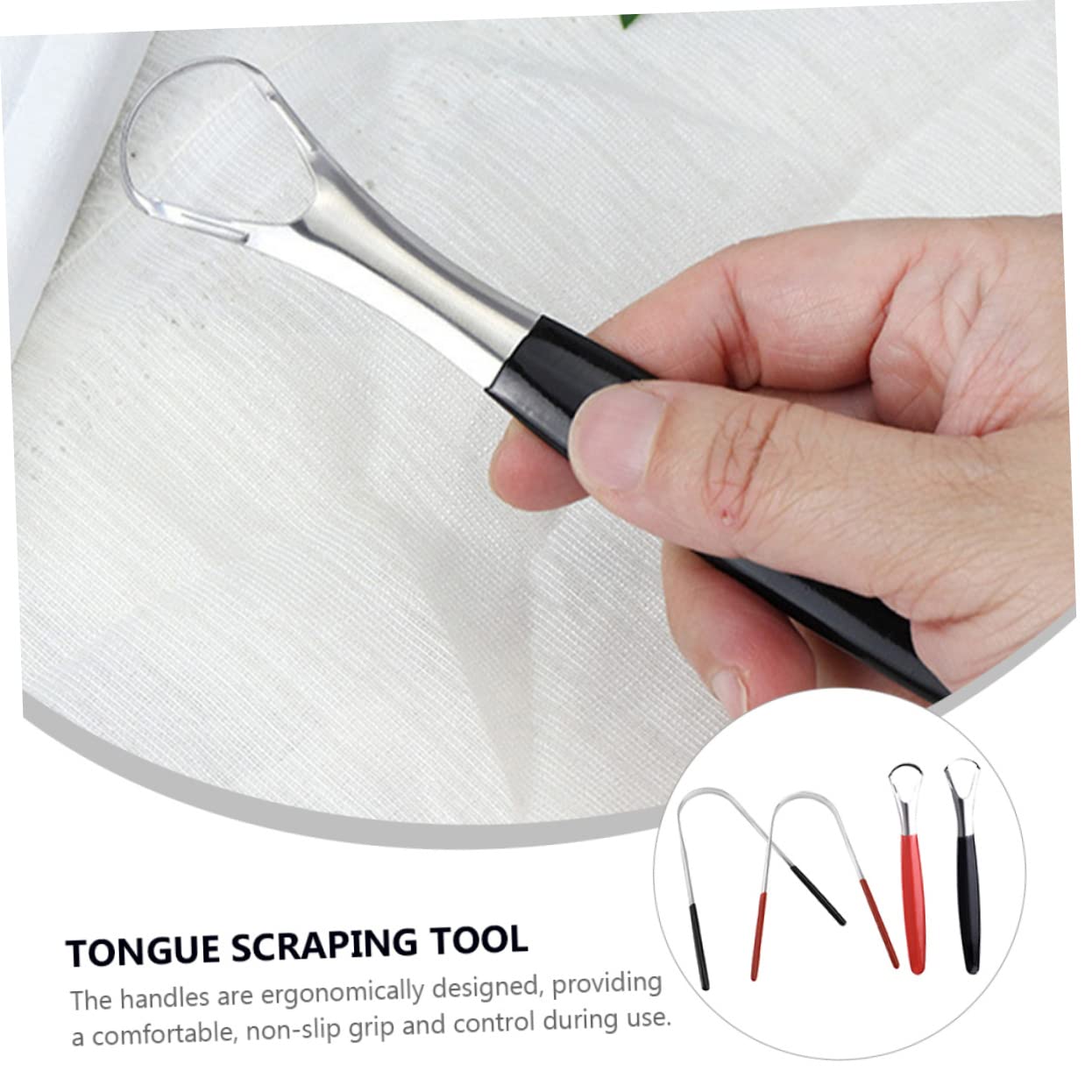 BESTYASH Ergonomic Tongue Scrapers 4 Pack Oral Cleaners for Boys and Girls Brush Tongue Brush Breath Freshener