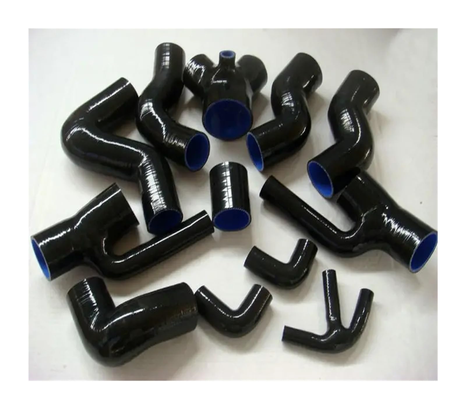 Assdwqdq Black Automotive Pure Silicone Hose Fit For Audi S4 Rs4 Biturbo A6 B5 2.7L Silicone Induction Intake Hose(Black)