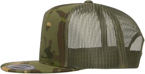 Miniatura 4 de Su logotipo bordado en Yupoong 6006 Flatbill Trucker Snapback Sombrero Logotipo personalizado