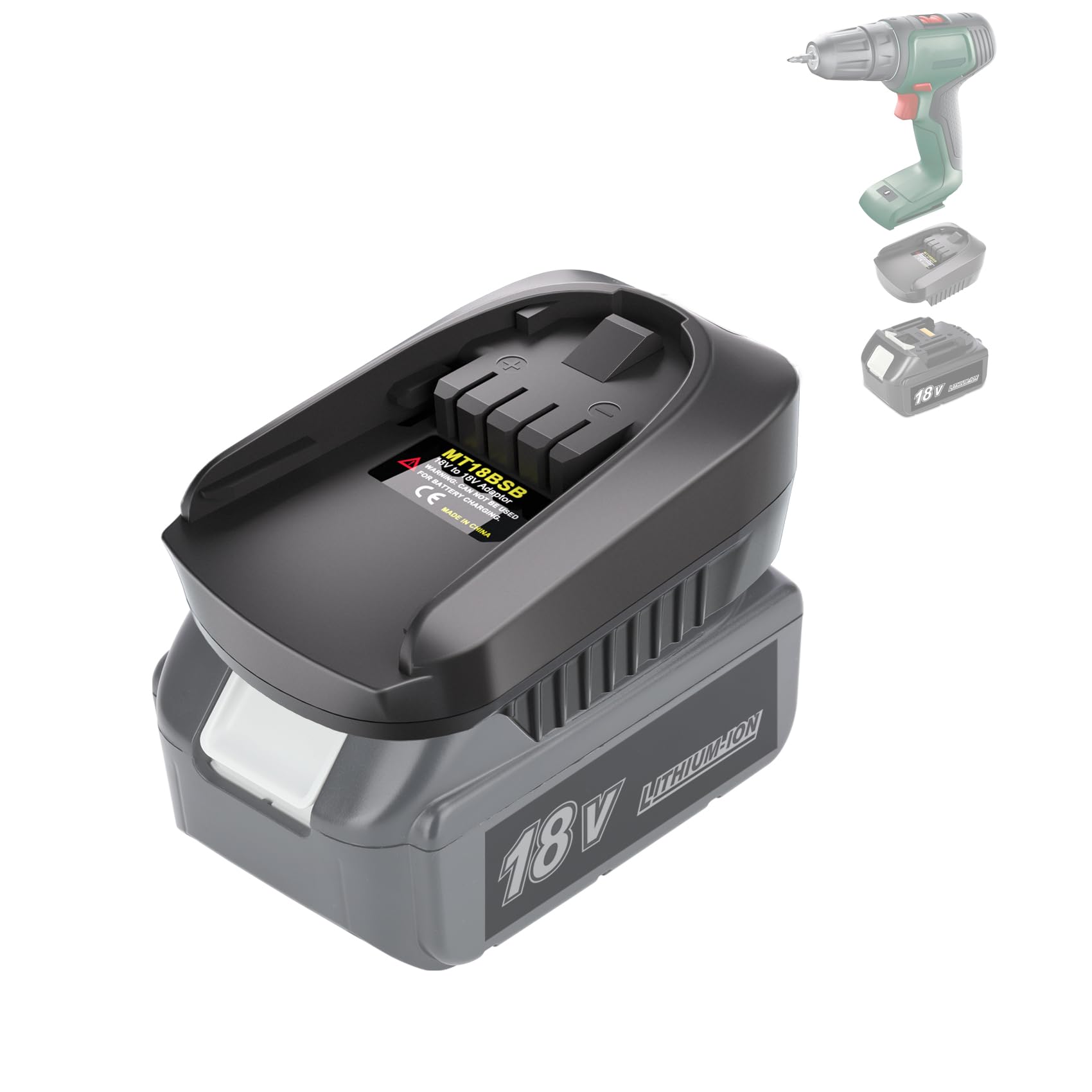 Adapter do akumulatora litowo-jonowego Makita 18 V BL1830 BL1860 BL1850 BL1815 - konwersja do elektronarzędzi Bosch PBA 18 V
