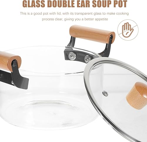 Miniatura 4 de Olla de sopa transparente para gachas de avena, olla de cocina casera 2.5L