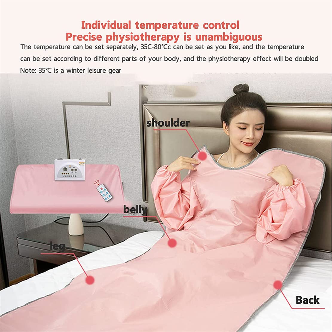 Coperta Per Sauna a Infrarossi Lontani, Digitale A Infrarossi Lontani Coperta Dimagrante Macchina, Eliminare Efficacemente Le Tossine E I Rifiuti Corporei, Per Dimagrire, Fitness SPA a Casa,Silver