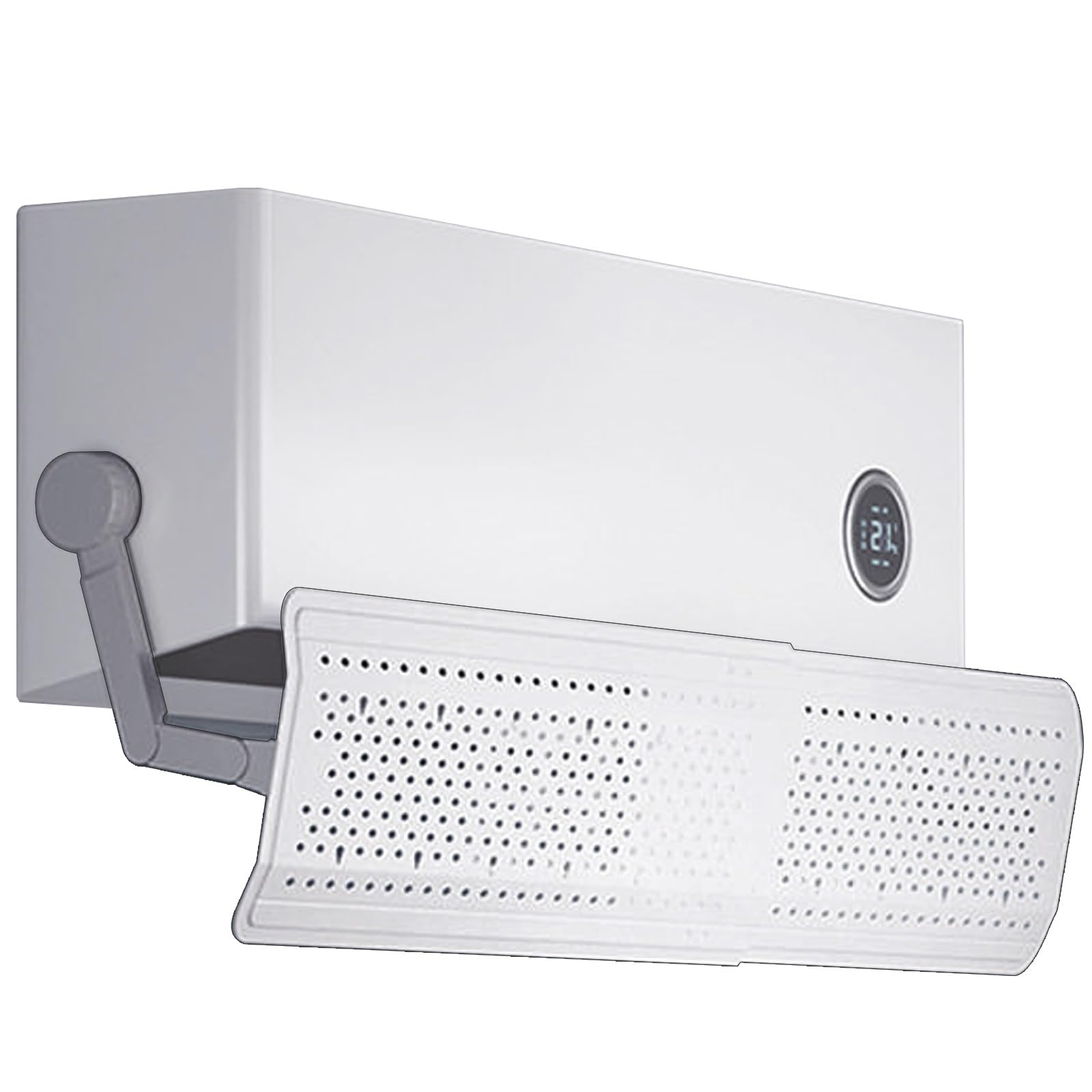 WUXTOKV Air Conditioner Vent Deflector, Air Register Deflector, 22-41 in Retractable, PS, 180° Adjustable, for Wall Mounted