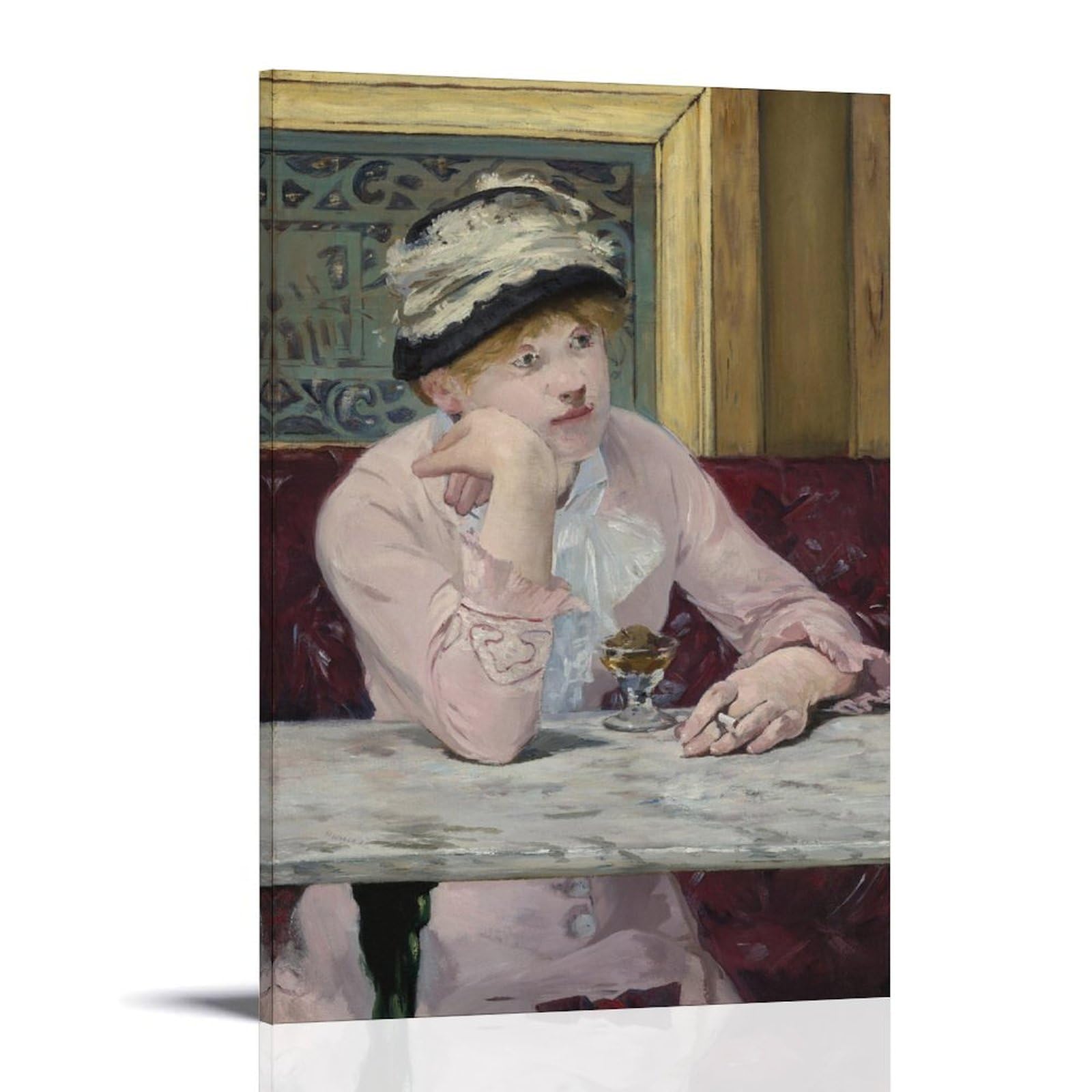 Hajidema Frame-Style Édouard Manet Art Poster Plum Blossom Canvas Wall Art Picture Prints Hanging Photo Idea Decor Homes Artworks 20X30inch(50X75cm)