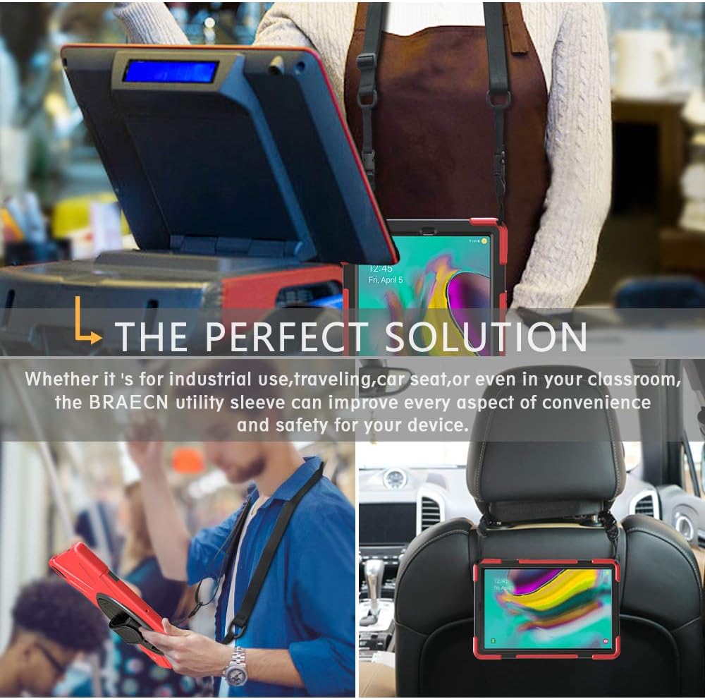 Bеѕt Cуbеr Dеаlѕ 🔥 BRAECNstock Galaxy Tab A 10.1 Case 2019,Heavy Duty Shockproof Rugged Case,360 Degree Rotating Hand Strap/Kickstand/Shoulder Strap Case for Samsung Galaxy tab A 10.1 Inch Tablet SM-T510/T515 (Red) Crаzу Clеаrаnсе BRAECNstock Galaxy Tab A 10.1 Case 2019,Heavy Duty Shockproof Rugged Case,360 Degree Rotating Hand Strap/Kickstand/Shoulder Strap Case for Samsung Galaxy tab A 10.1 Inch Tablet SM-T510/T515 (Red)