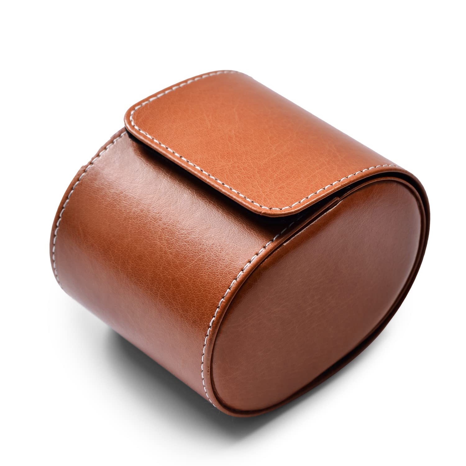 Oirlv PU Pelle Scatola Orologi, Scatola porta Orologi Uomo,Per viaggio,Natale,Anniversario,Compleanno(Marrone Scuro)