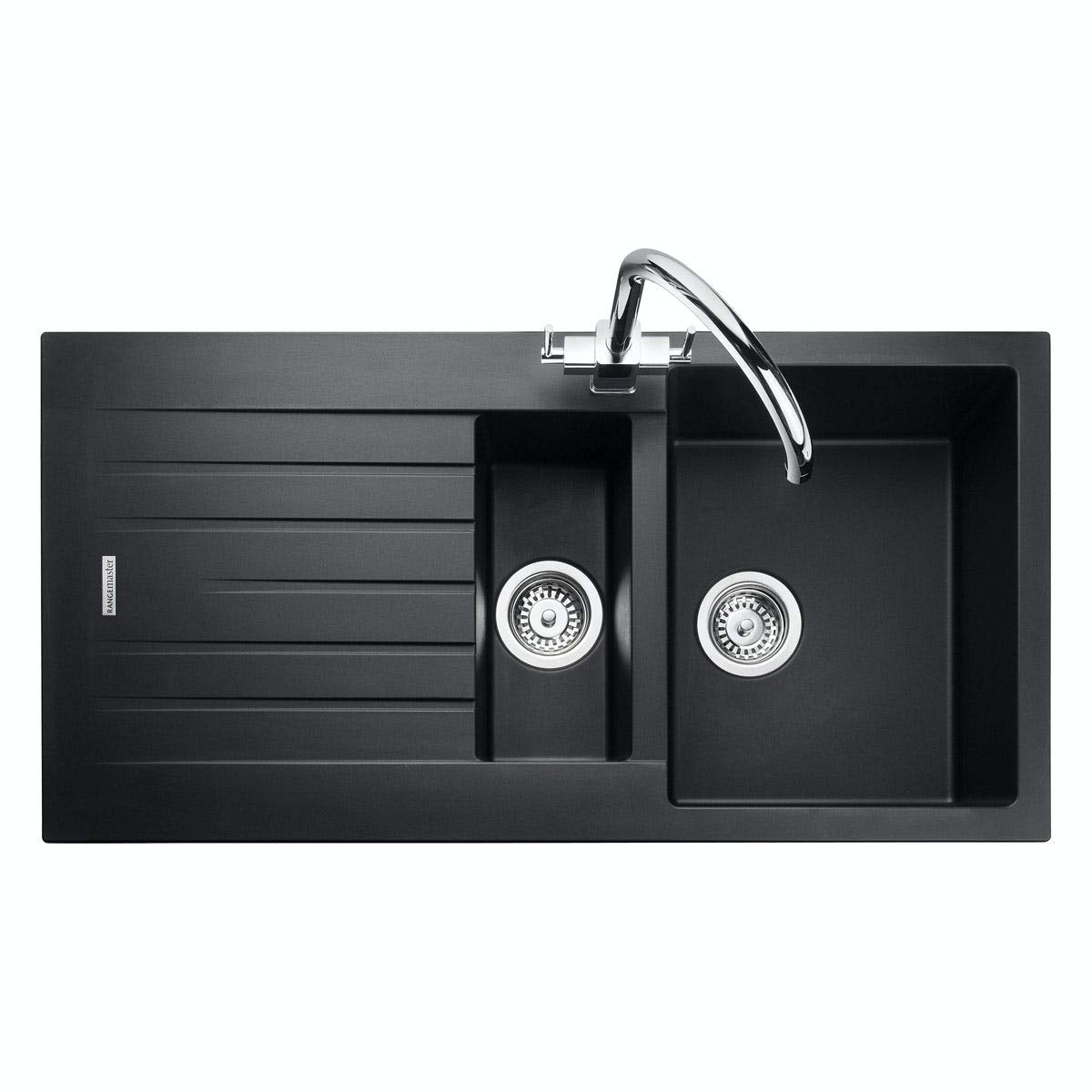 Rangemaster Andesite 1.5 Bowl Granite Kitchen Sink with Waste