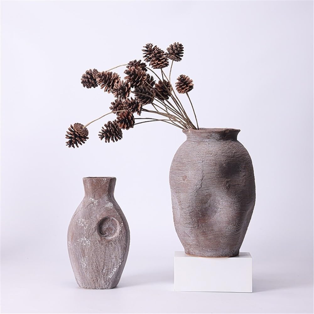 Wazon z kwiatami Kompozycja kwiatowa Ceramiczny wazon Nieregularna kompozycja Chińska ozdoba retro Wazony z kwiatami na ozdoby świąteczne