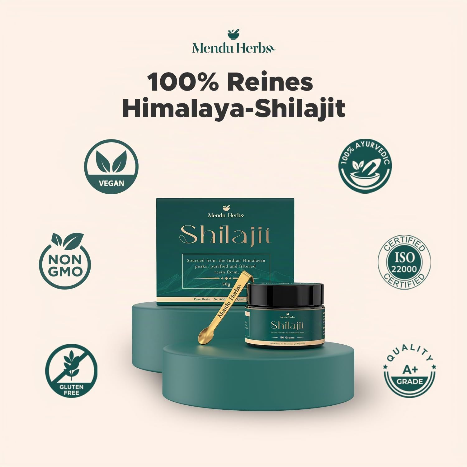 Shilajit Harz Original 50g – Reines Himalaya Shilajit, laborgeprüft – Reich an Fulvinsäure, Huminsäuren & 85+ Mineralien – 166 Portionen – Vegan