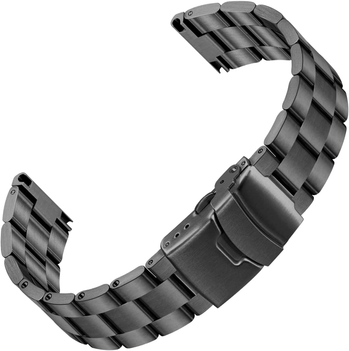 Kai Tian Engineer Screw-in 20mm 22mm Watch Bands, Stainless Steel Watch Strap for Men Women with Solid Double Deployment Diving Clacp