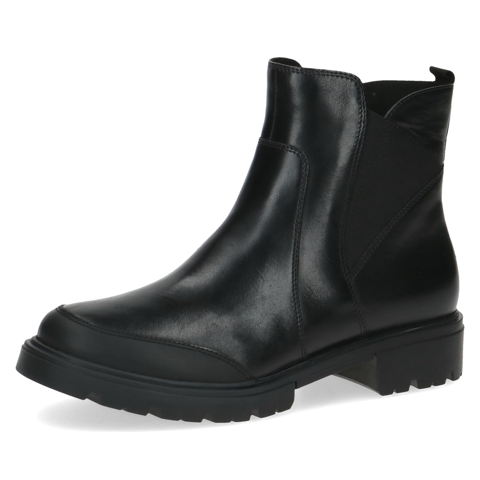 CAPRICE Damen Stiefeletten ohne Absatz Airmotion aus Leder Flach Weite G, Schwarz (Black Nappa), 36 EU