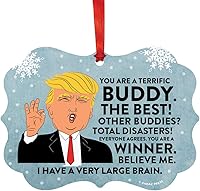 Vista 51 de Andaz Press Divertido presidente Donald Trump Fancy Frame Recuerdo Adorno de Navidad Regalo de mordaza, Perra fantástica, 1 paquete, ideas de regalo