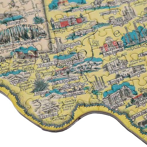 Rompecabezas TDC Games USA en Forma - America the Wonderland - Mapa Pictórico de los Estados Unidos 1940’s, 1000 Piezas, 31 pulgadas de Largo miniatura 3
