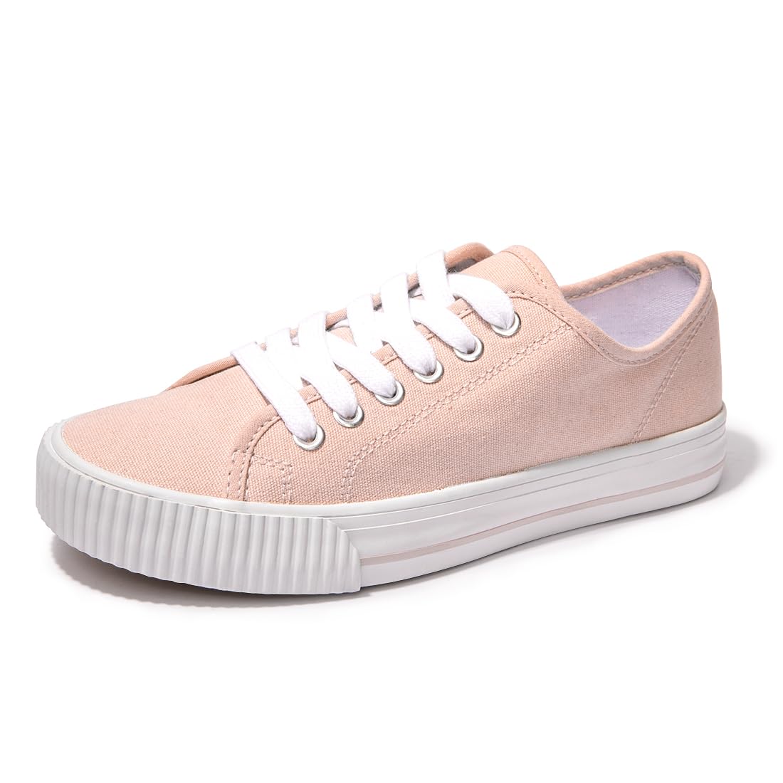 Women's Canvas Sneakers, Comfortable Lace-Up Casual Shoes