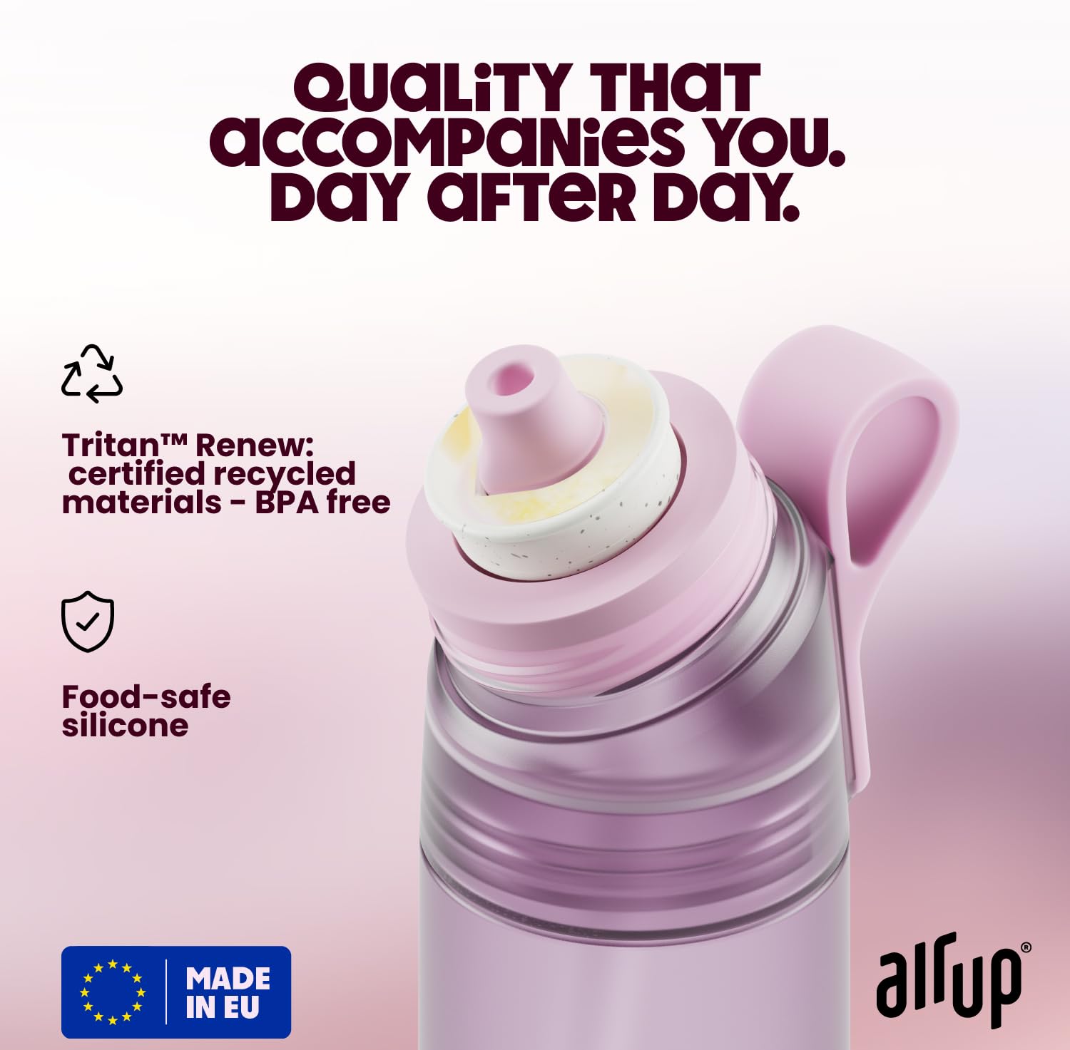 air up Original Trinkflasche Twist Pro Lavender Original Starterset mit Pods in 5 Geschmacksrichtungen + Strohhalmbürste | 600ml | spülmaschinengeeignet, BPA-frei