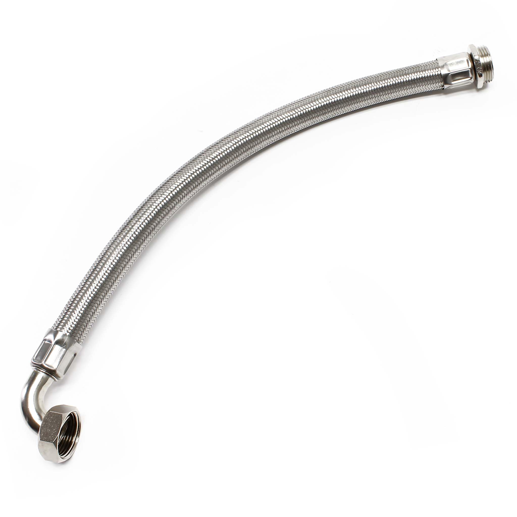 Wiltec Steel Braided Water Hose 0.5 m DN25 33.7 mm, Reinforced Hose for Pumps, Domestic waterworks and Pressure Vessels