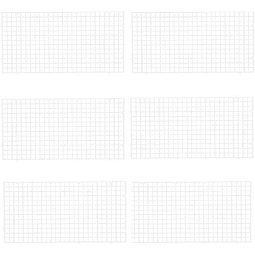 OBANGONG 6 Pcs Grid Divider Tray Isolate Board Fish Tank Bottom White Filter Tray Aquarium Crate