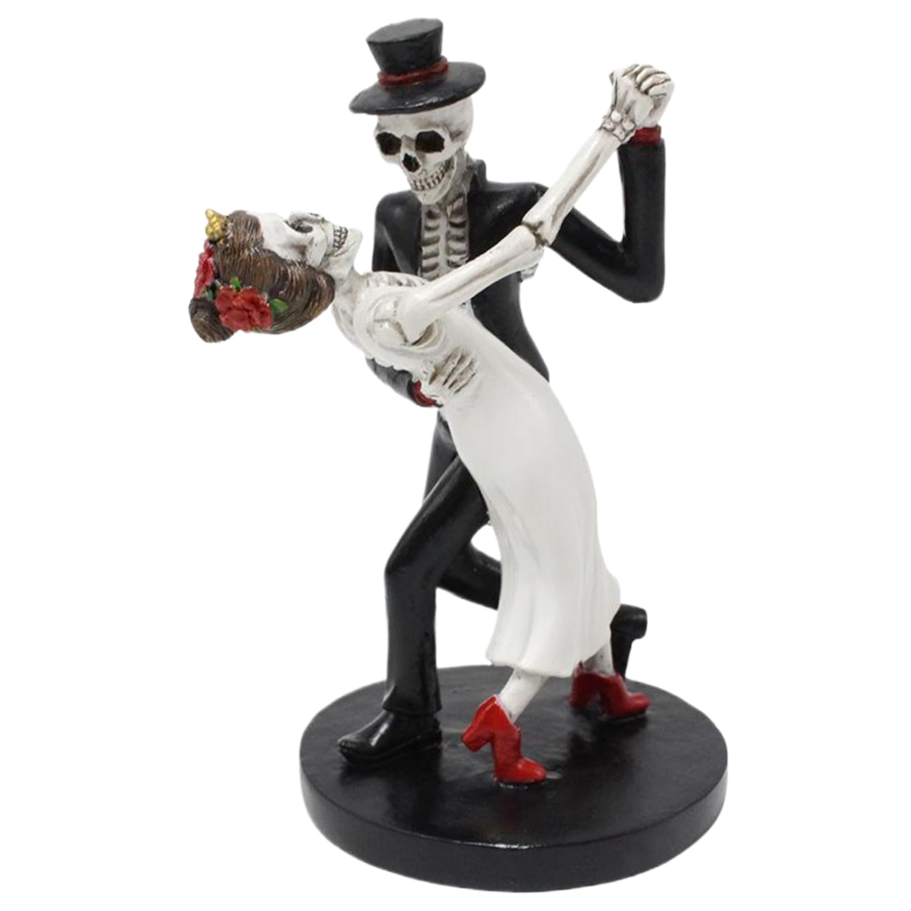 Takingup Dancing Skeleton | Skeleton Couple Decor, Gothic Dancing Bride Groom Figurines for Halloween, Resin Decor Vintage Couple for Home Desk And Shelf