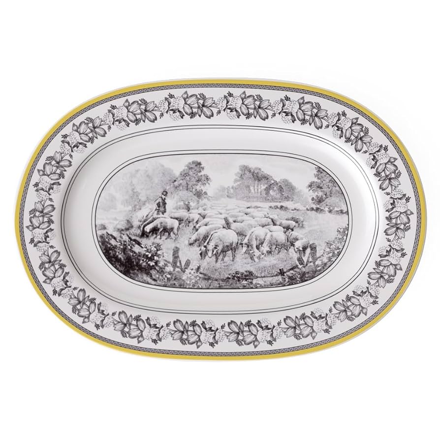 Villeroy&Boch Audun Ferme 木製取手付きお皿 Amazon.com | Villeroy & Boch Audun Ferme Oval Platter, 13.25
