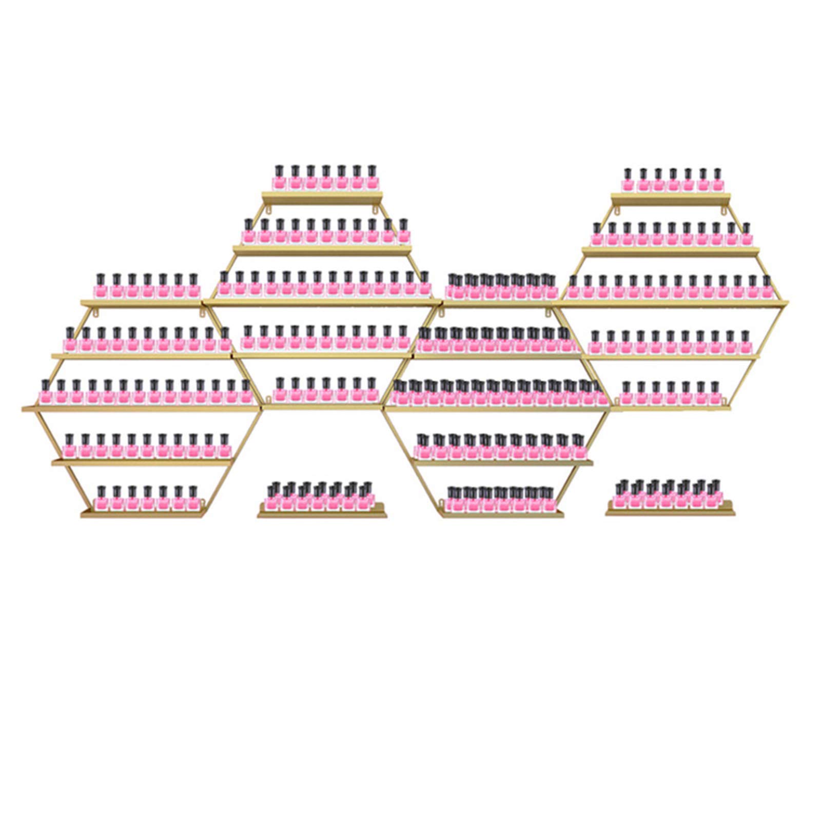 Metal Wall-Mounted Nail Polish Shelf and Essential Oil Rack Used in Nail Salon Beauty Salon Home Perfume Cosmetics