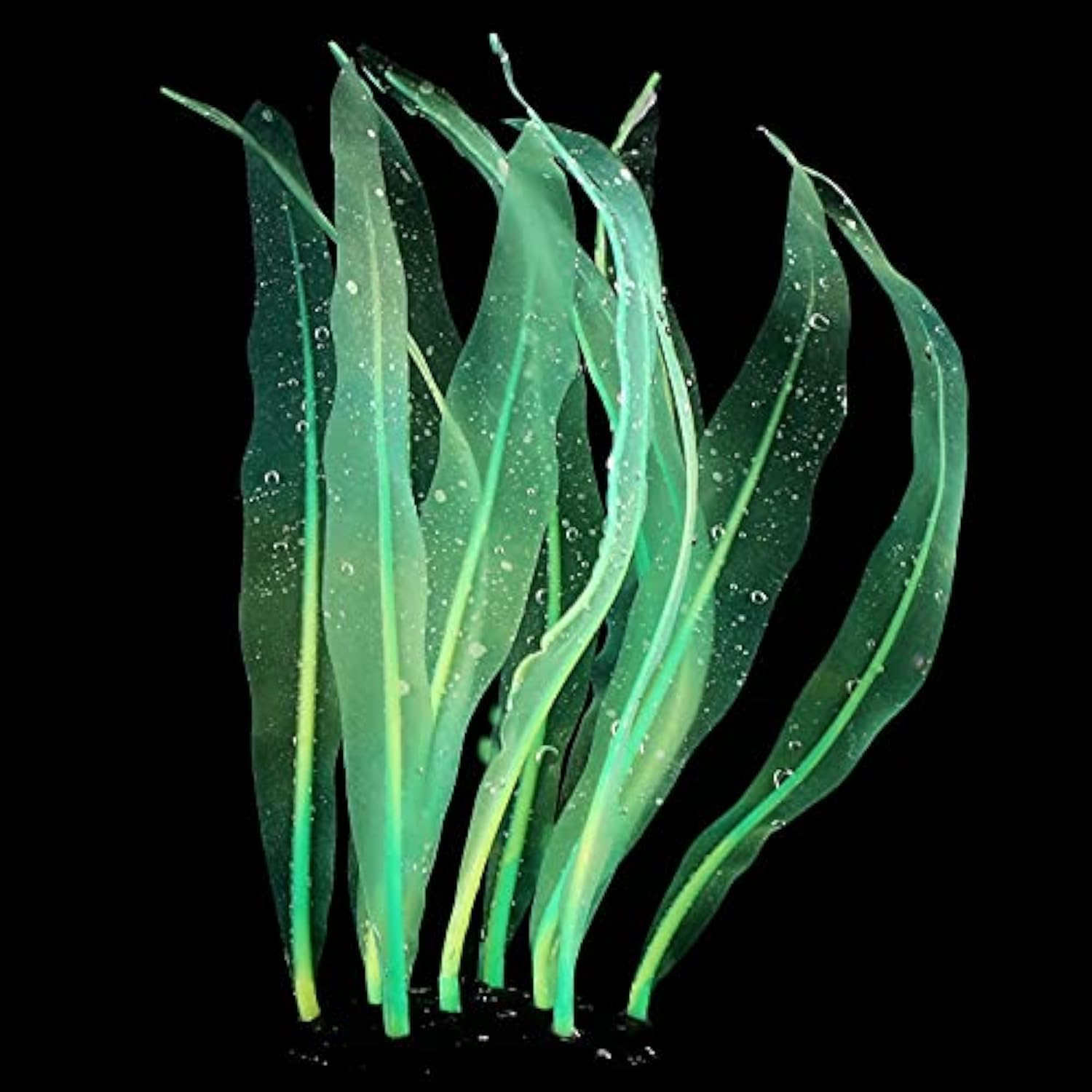 REIRQIE 1Pcs Aquarium Decoration Green Plants Simulation Artificial Water Grass Fish Tank Decor Silicone Glowing Kelp Tall Aquarium Plant Ornament