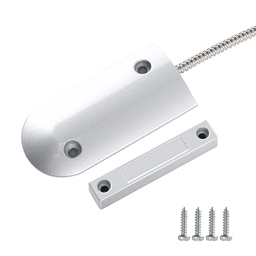 1 juegos de plata OC-60B NC & NO puerta magnética contacto con cable sensor, interruptor magnético de lengüeta de puerta de rodillo, sensor de