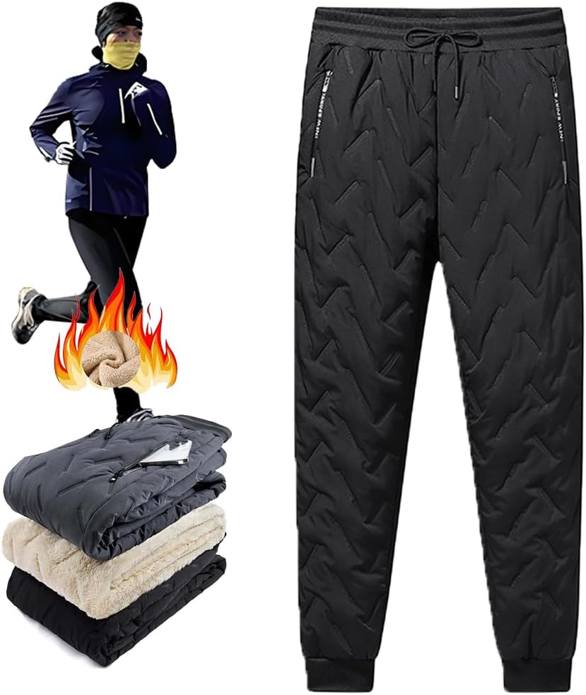 Waterproof & Windproof Thermal Pants, Unisex Fleece-Lined Waterproof Pants