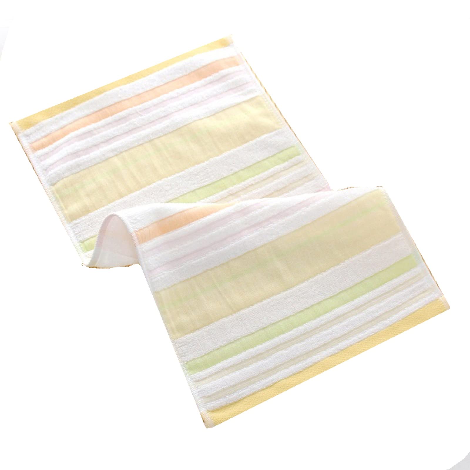 Badewaschlappen, Handtuch, Waschlappen, Gaze, Musselin-Tücher, rechteckige saugfähige Handtücher, weicher Waschlappen, Gesichtshandtuch (blau) (gelb)