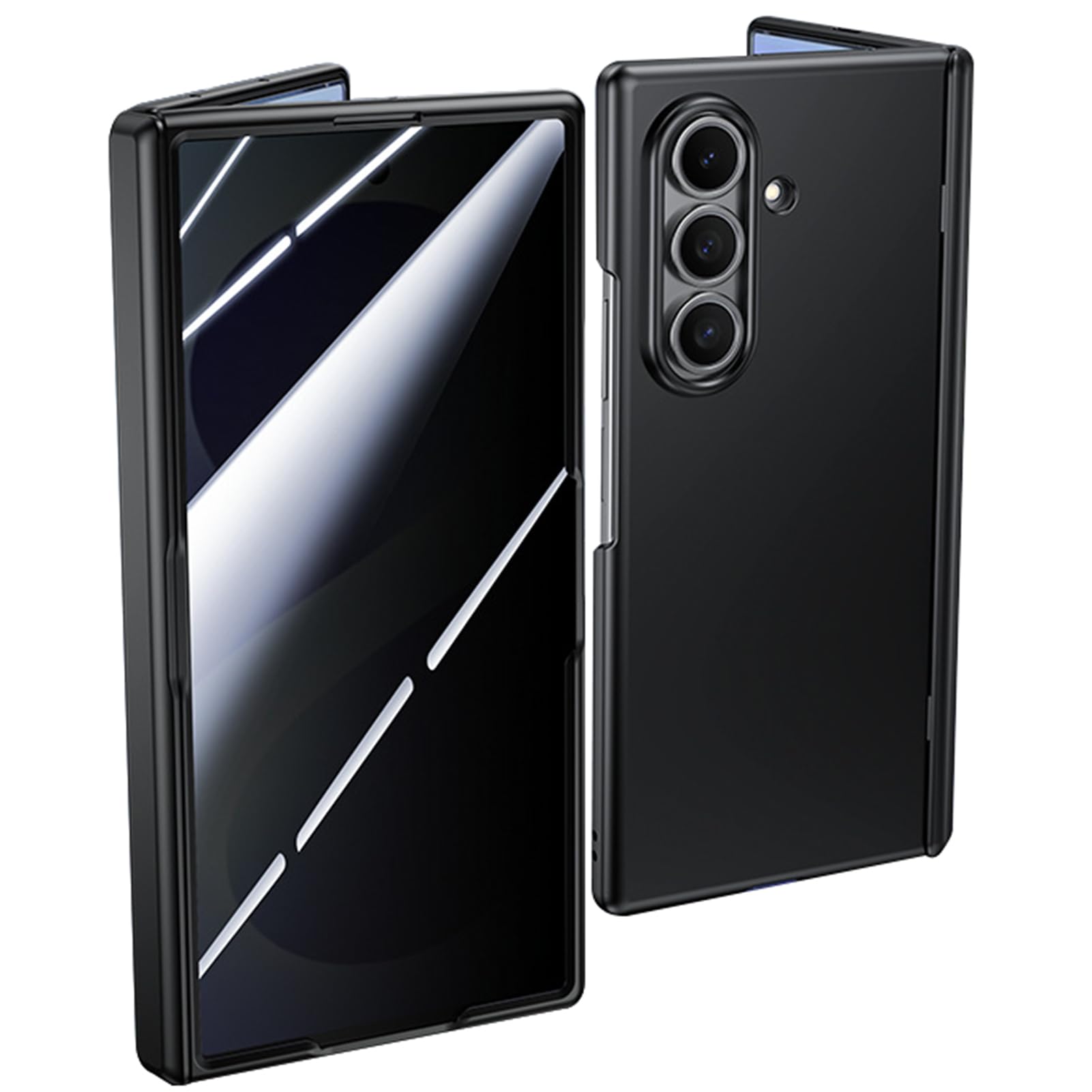 Custodia Satinata For Samsung Galaxy Z Fold 8 Ultra, Copertura Con Cerniera Leggera Anti-impronte Protezione For La Privacy Custodia Resistente Agli Urti(Black)