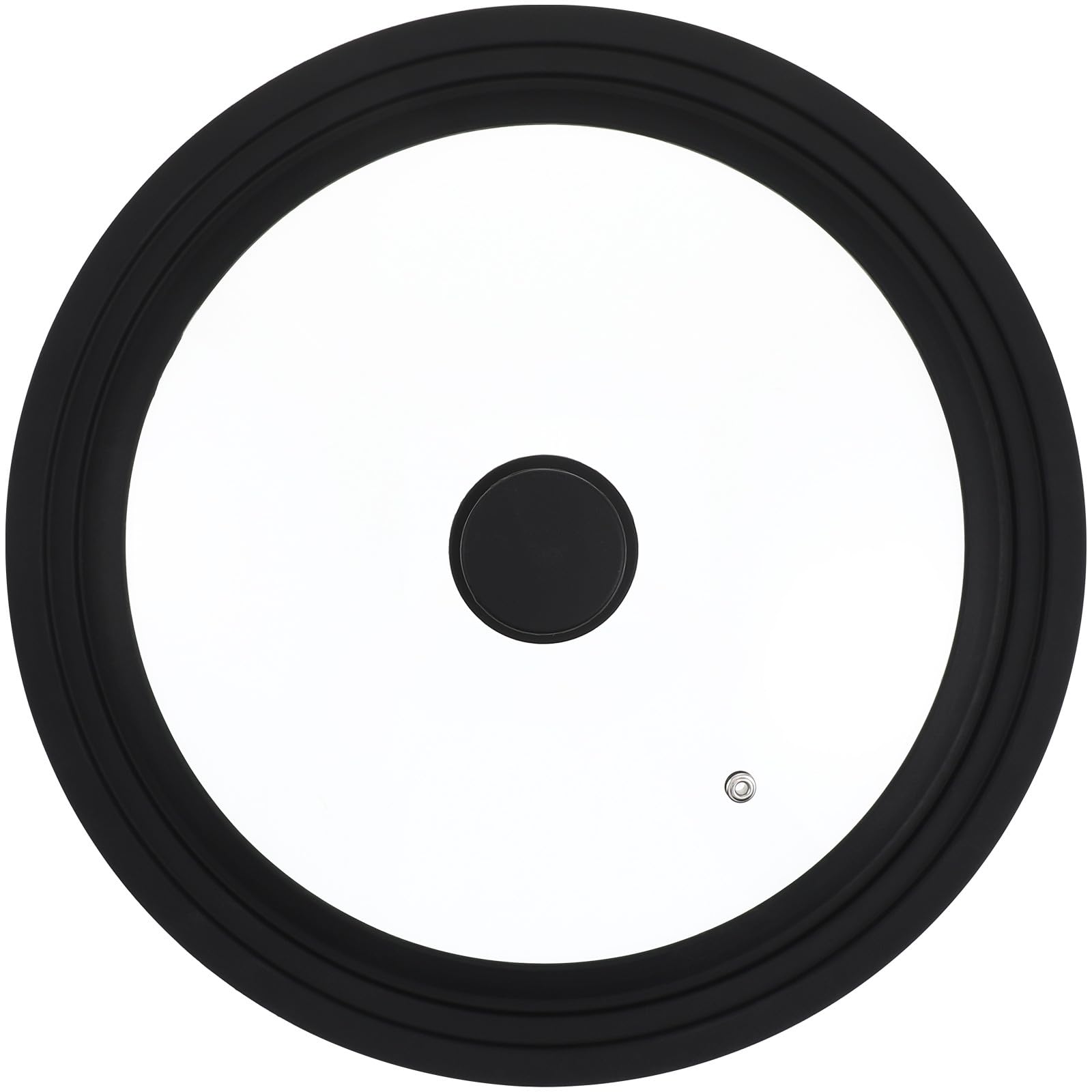 UPKOCH Coperchio in Vetro Temperato e Silicone Nero per Pentola e Padella, Design Rotondo Facile da Pulire, Mantiene Sapore Originale, Adatto per Pentole da 22-26 Cm