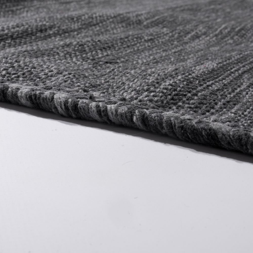 Paco Home Tapis Salon Nature Franges Moderne 100% Coton, Dimension:160x220 cm, Couleur:Gris