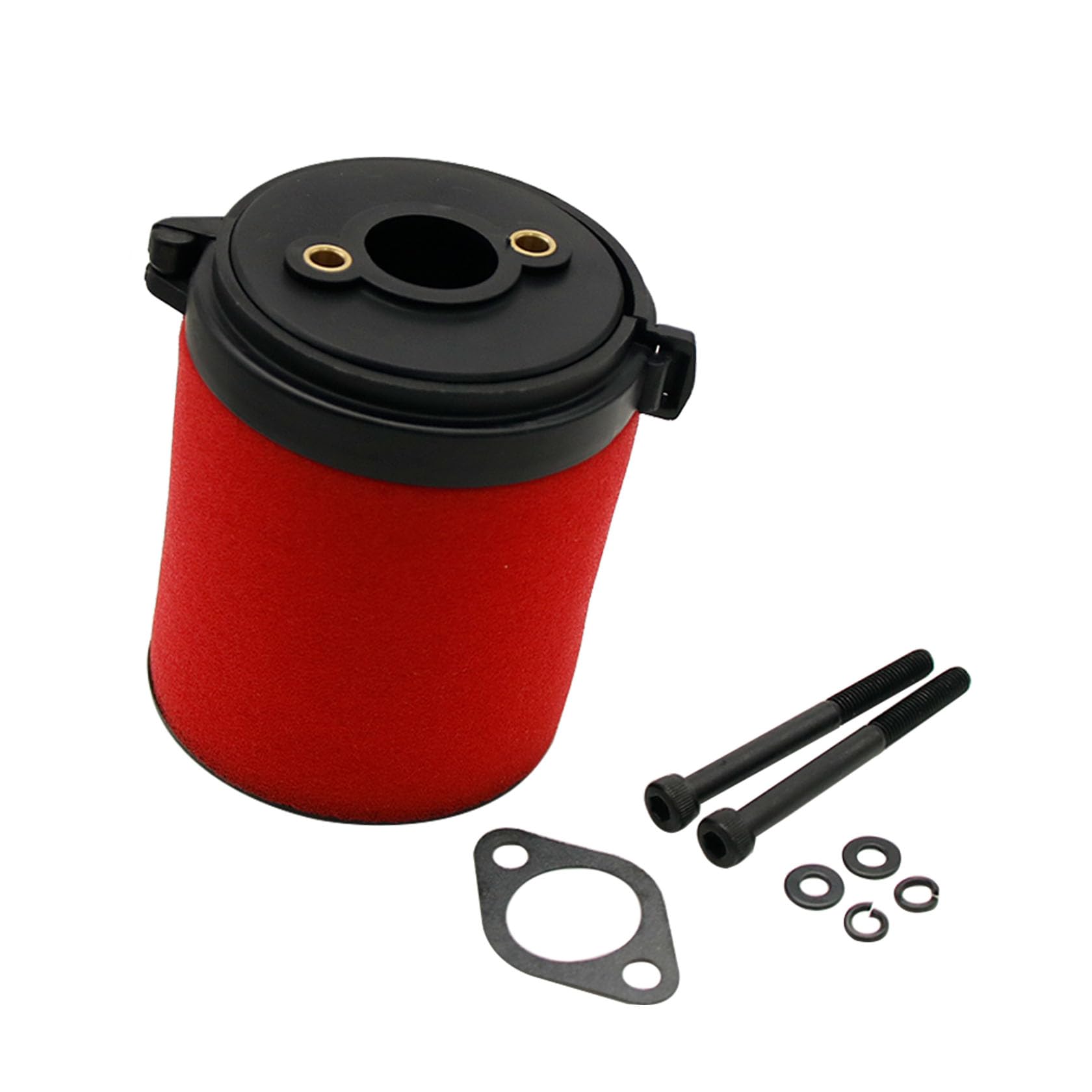 FLMLF Air Filter Set with Screw Gasket for 1/5 HPI ROFUN BAHA King Motor ROVAN BAJA 5B 5T 5SC Zenoah CY 23cc~71cc Engine Rc Car Parts (Red)