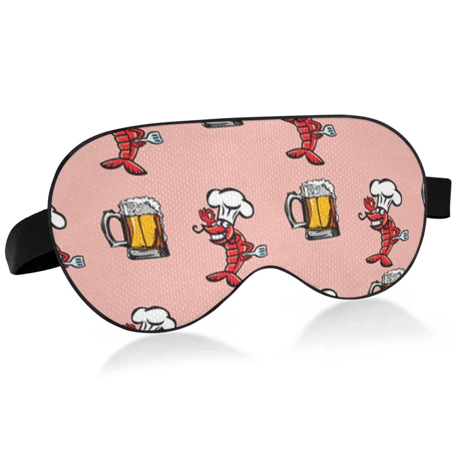 Unisex Sleep Eye Mask Crawfish Beer Chef Night Sleeping Mask Comfortable Eye Sleep Shade Cover