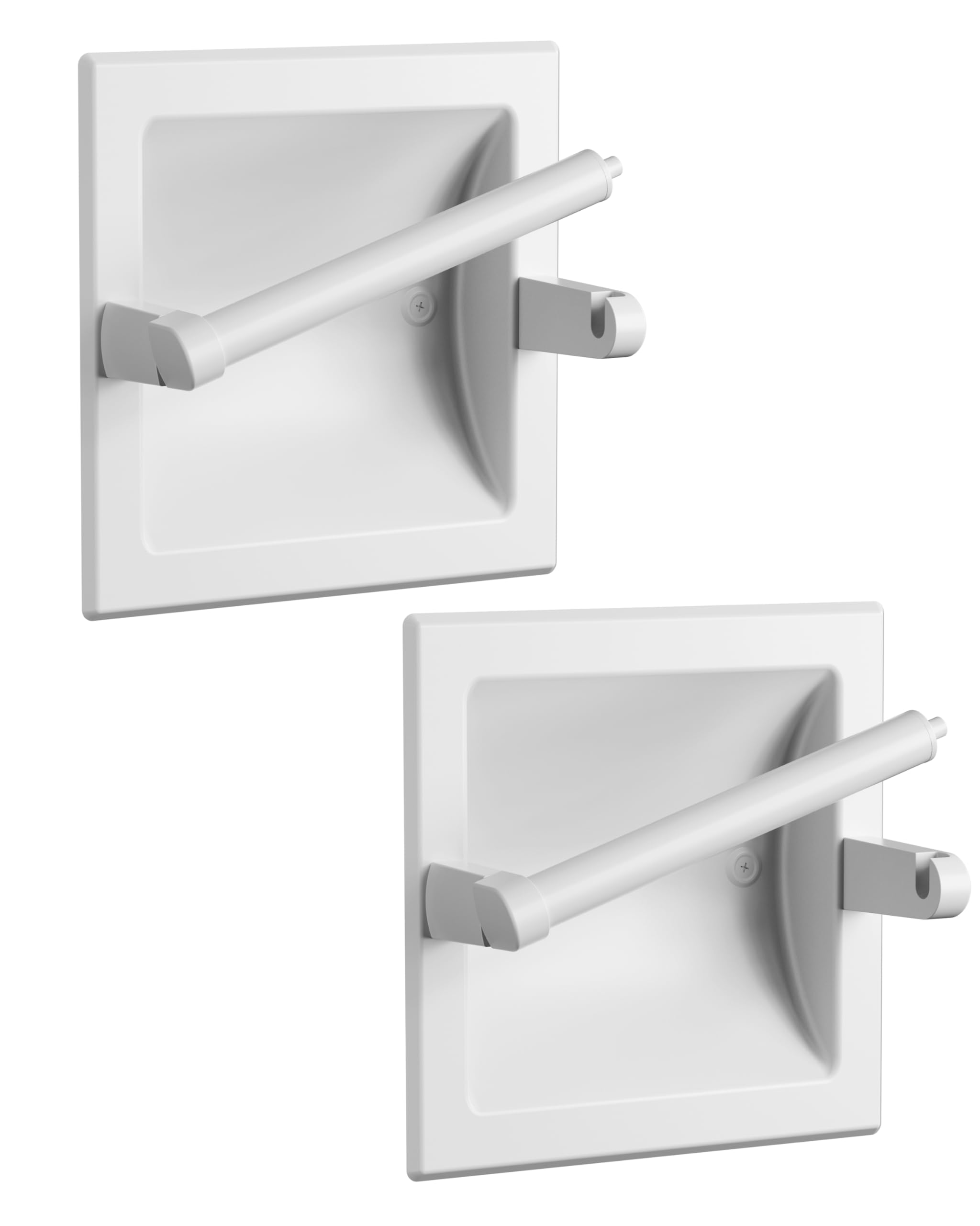 Recessed Toilet Paper Holder Wall Mount Brushed Nickel — Amazon image 19