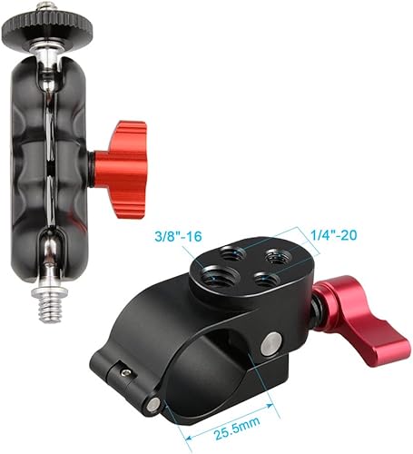 Miniatura 3 de CAMVATE Soporte de monitor de abrazadera de varilla de 0.984 in para DJI Ronin-M cardán de mano (rojo) - 1550