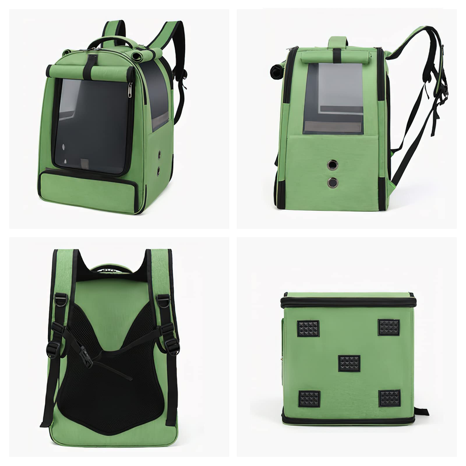 Galatée Mochila para Gatos, Mochila para Perros Pequeños Aprobados por La Aerolínea, Transpirable y Cómodo, Portátil, Mochila para Mascotas para Viajes, Senderismo y Uso Al Aire Libre(Gris)