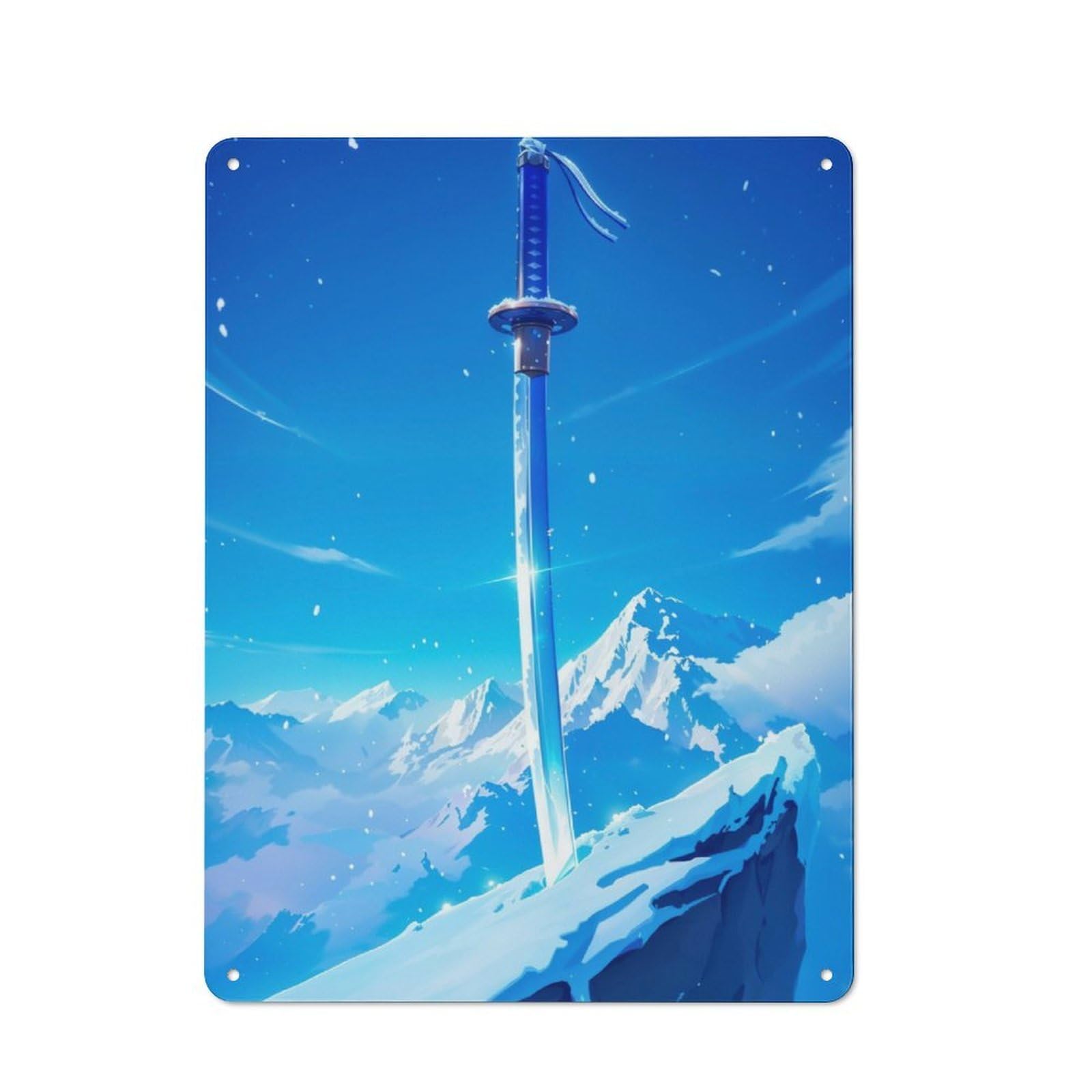 Junmoney The Iceberg Sword Rustic Tin Sign 40X30cm Featuring For Garage Or Workshop, For Updating Garage And Workshop After Moving