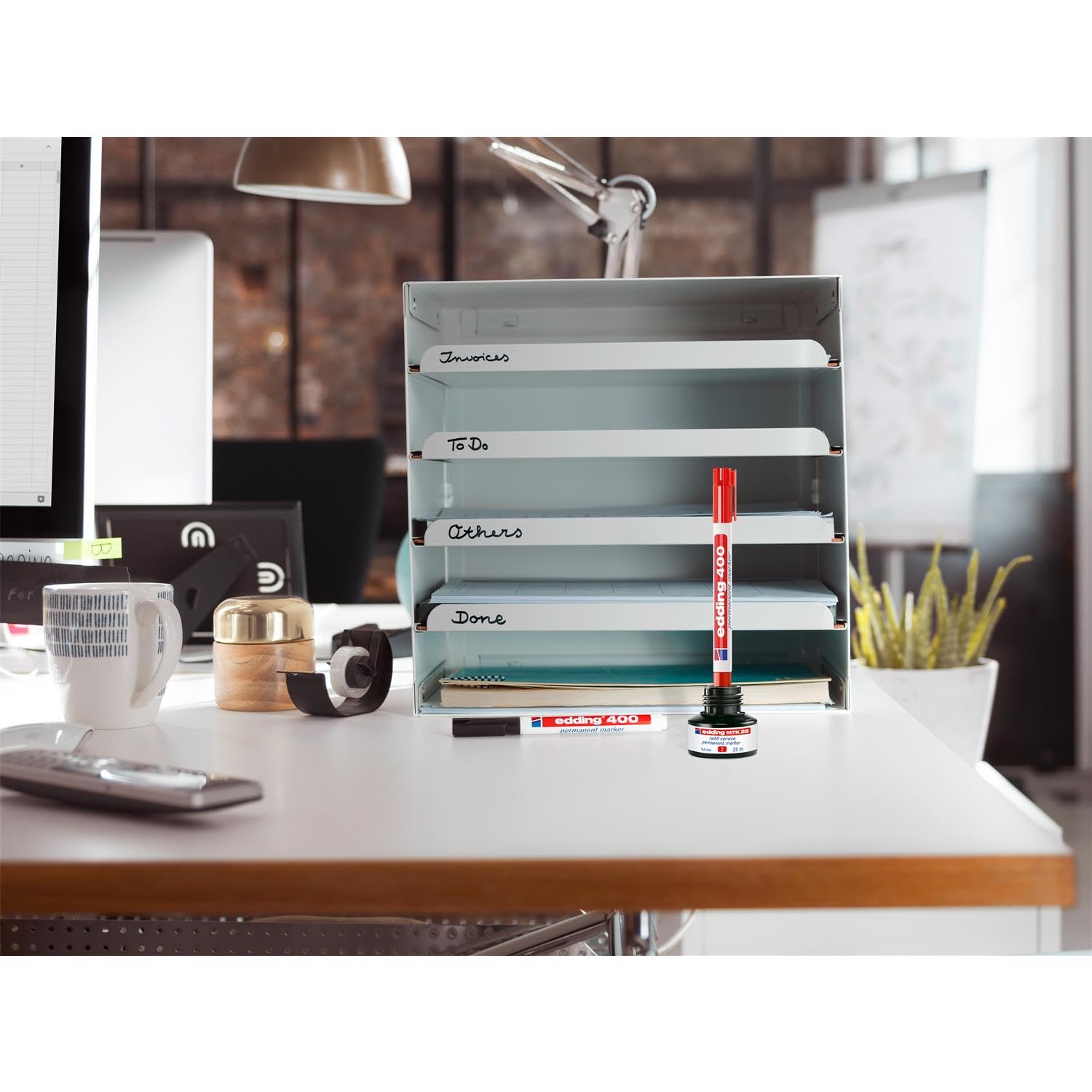 4-MTK25001] Edding Recharge D'encre MTK 25 Par Capillarité Pour