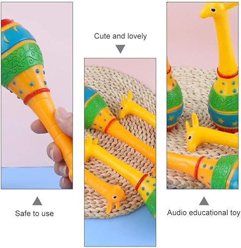 Miniatura 4 de Juguetes Musicales Martillo de arena de plástico Maracas Juguetes Dibujos animados Jirafa Mexicana Maracas Juguete Niños Instrumento Musical Fiesta