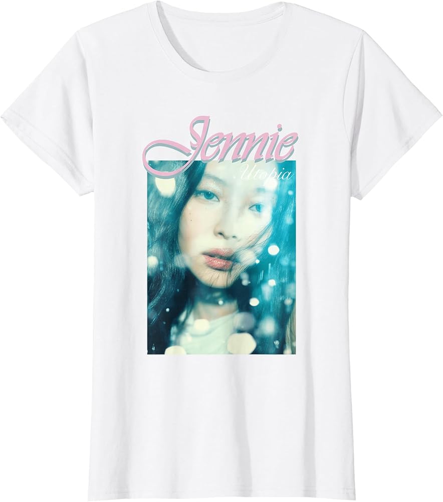 Amazon.com: Official Jennie Utopia T-Shirt, Women, White, Small