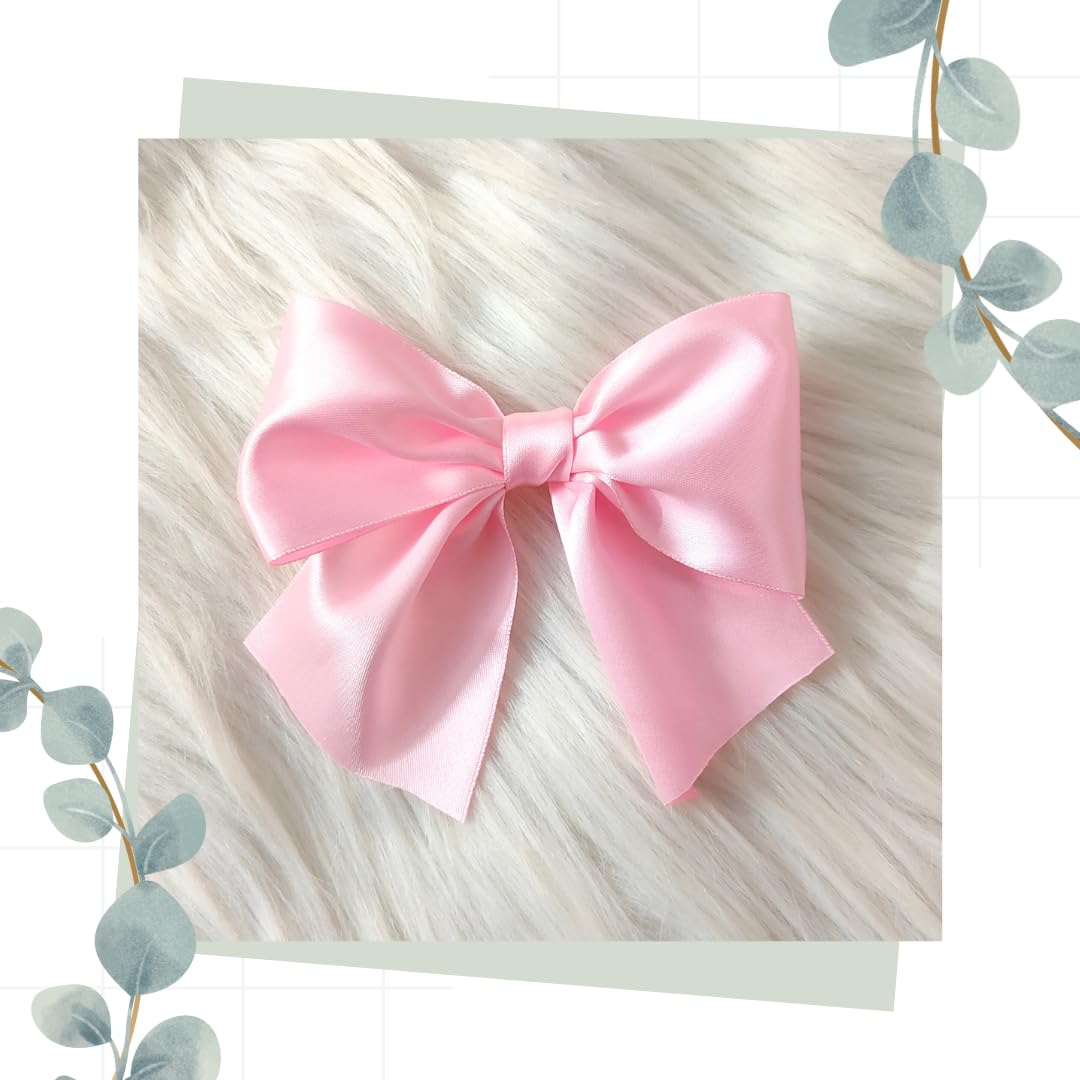 Pink Satin Hair Bow clip (B0CY9P1V74) Amazon Price History, Amazon Price Tracker