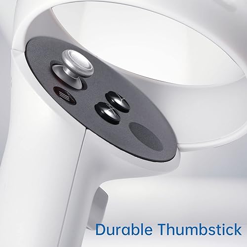 Miniatura 3 de VRbrother 2Pcs Replacement Rocker Metal Analog Joystick Thumbstick Mushroom Caps Repair for Meta Oculus Quest 2 Silver