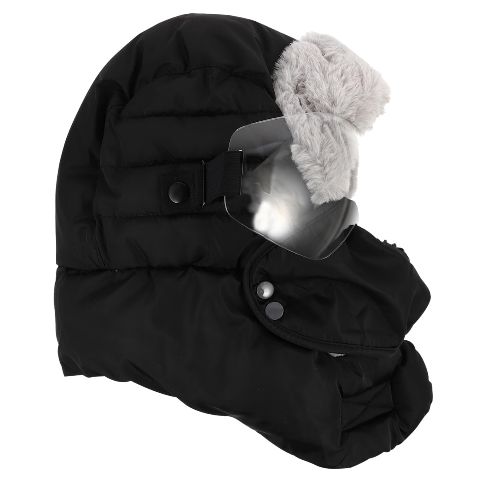 OATIPHO Hat Face Mask Windproof Headgear Comfortable Riding Cap Outdoor Warm Cap Ice Hat Adult Size Black