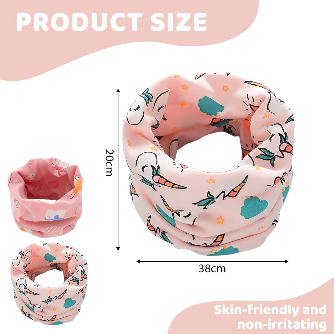 2 Pcs Braga Cuello Niño Bebé Bufanda Cuello Niño Algodón Braga Cuello Niña Otoño Invierno Bufanda Tubular para Niños Niñas 0-12 Años Calentador de Cuello Al Aire Libre