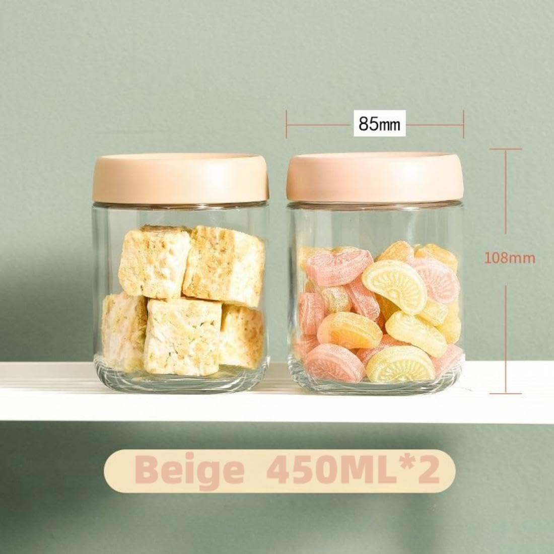 Eidoct 2-Pack 15.8oz Glass Jar with Screw Lid Leakproof Overnight Oats Container, Yogurt Jars, Oatmeal Salad Jars - Image 2