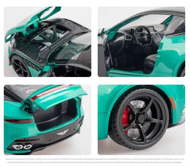Image of 1:22 Aston Martin DBS Diecast Metal Pull Back Car - 4 Openable Doors with Sound & Light | Luxury Toy Car & Gift for Kids 【Colors as Per Stock】