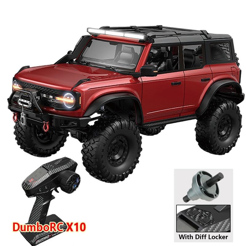Image of RC Off Road Car 1:16 Scale All Terrain Remote Control Car, 4X4 High Speed 15 Km /h RC Truck 1 Rechargeable Batteries Waterproof Monster RC Crawlers with LED Light for Kids Boys and Adults
